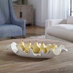 Product Image 1 for Ruffled Feathers Modern White Bowl from Uttermost