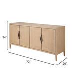 Product Image 3 for Landmark Four Door Pale Oak Credenza from Jamie Young