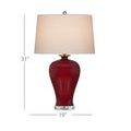 Imperial Red Table Lamp with dimensions showing 31 inches tall and 19 inches wide