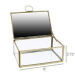 Product Image 1 for Mirrored Jewelry Box With Brass Finish from Homart