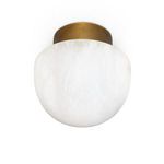 Product Image 2 for Parker Alabaster Flush Mount - Natural Brass & Stone from Regina Andrew Design