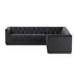 Product Image 3 for Maxx Leather 3-Piece 101" Sectional - Antique Black from Four Hands