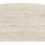 Close-up of buffet's gently curved serpentine top edge in whitewashed oak finish