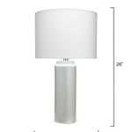 Product Image 3 for Bella Table Lamp in Light Blue Patterned Ceramic with Drum Shade in White Linen from Jamie Young