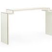 Cream lacquer Chatsworth Console Table with gold detailing and stepped-down design by Elizabeth Wicker