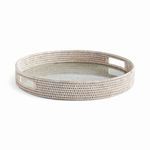 Product Image 1 for Burma Rattan Round Serving Tray from Napa Home And Garden