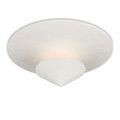 Underneath view of Empyrean Flush Mount with visible circular top and cone-shaped bottom