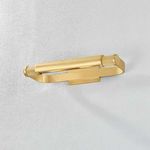Elm Park Picture Light in Aged Brass with two lights and clean, machine-knurled details