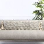 Artos Textured Gray/ Cream Lumbar Pillow image 4