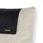 Product Image 5 for Boucle And Leather Pillow - Natural - 20"x 20" from Four Hands