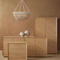 Plain back side of Margot Credenza with visible screws and cable management hole