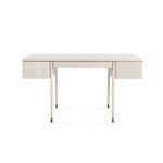 Lanna desk showing drawers fully closed, focusing on clean front design without visible handles.