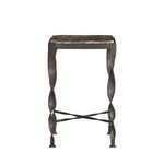 Product Image 3 for Armand Metal Travertine Side Table from Gabby