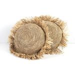 Product Image 1 for Natural Raffia 18" Round Pillow, Set Of 2 from Four Hands