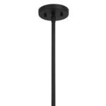 Close-up of black cashmere ceiling mount and rod of Antolini pendant