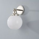 Product Image 2 for Beverly Silver Frosted Glass Sphere Wall Sconce from Mitzi