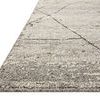 Side angle view showing low pile height and subtle texture contrast in Fabian Grey / Charcoal Rug.
