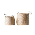 Product Image 1 for Solange Beige Woven Seagrass Basket With Handles (Set Of 2 Sizes) from Creative Co-Op