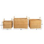 Product Image 7 for Lilia Rattan Baskets with Handles, Set of 3 from Creative Co-Op
