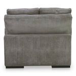 Back view of Plunge sofa revealing full width cushioned backrest and base structure.