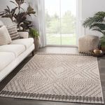 Product Image 1 for Tirana Indoor/ Outdoor Borders Gray/ Brown Rug By Nikki Chu from Jaipur 