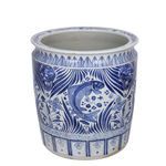 Product Image 2 for Blue & White Porcelain Fish Planter With Lion Handle from Legend of Asia