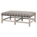 Blakely Walden Smoke coffee table shown from a three-quarter angled view highlighting its frame and upholstery