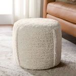 Product Image 3 for Kore Handmade Solid Cream Cylinder Pouf 16" x 16" x 16" from Jaipur 