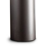 Lower portion of Apollo Table Lamp showing blackened iron cylindrical base with matte finish