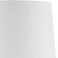 Fabric texture detail of white drum shade on Duveen Table Lamp