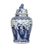 Product Image 9 for Blue & White Temple Jar W/ 8 Immortals Motif from Legend of Asia