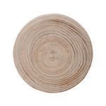 Top view highlighting more pronounced darker wood grain in circular pattern