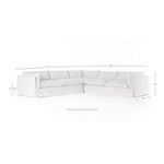 Product Image 9 for Habitat 3 Piece 122" Sectional from Four Hands