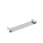 Angled view showing textured metallic surface and curled edges of industrial style scroll tray