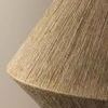 Close-up of the Keats pendant’s textured woven jute shade emphasizing the fiber details