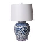 Product Image 1 for Blue & White Ancestor Lidded Jar Fish Lamp from Legend of Asia
