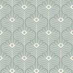 Powder ash Moroccan Peacock wallpaper with elegant peacock feather pattern in soft matte finish