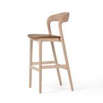 Amare Stool angled right showing side profile and support rails
