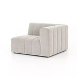 Sandstone-colored Langham channeled sectional piece with wide vertical channels and low Italian-inspired styling