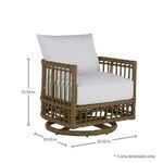 Product Image 16 for Newport Burlap Barrel Swivel Chair from Summer Classics