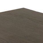 Tia table top close-up showing natural drifted oak wood grain and smooth texture