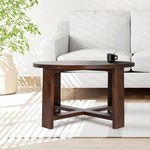 Hudson Coffee Table styled in sunny living room with white couch and plant nearby