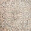 Ivory and multi-color contemporary 9x12 rug with distressed, intricate pattern and varying pile height texture