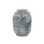 Product Image 6 for Blue & White Four Loop Handle Jar Twisted Flower Motif from Legend of Asia