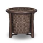 Front view of the Kernan Basket showing full round frame and woven basket surface