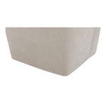 Corner detail at base of chair highlighting fabric and smooth rounded edges