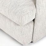 Detailed close-up of the front seat cushion edges and upholstery stitch work