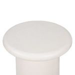 Top-down view showing the rounded tabletop surface and wood grain texture of the Zach End Table