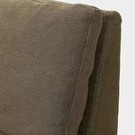 Close-up of dual back cushions with visible seams and plush fabric texture