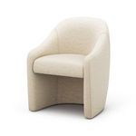 Levi Boucle Dining Chair in cream shown from angled front-left side